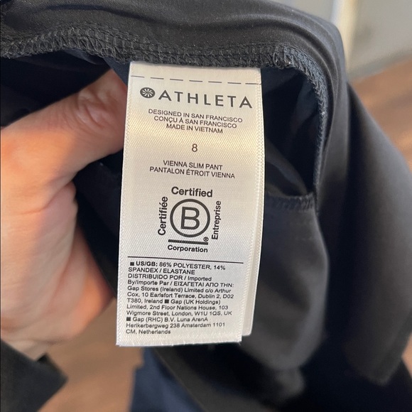 Athleta Vienna Slim Black Pants Size 8 - Picture 6 of 8